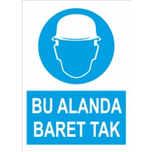 Sticker Master Bu Alanda Baret Tak Uyarı Levhası Sticker Oto Motor Pc Etiket