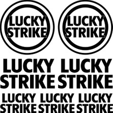 Sticker Master Lucky Strike Sponsor Set Sticker Oto Motor Pc Etiket