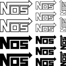 Sticker Master Nos Sponsor Set Sticker Oto Motor Pc Etiket