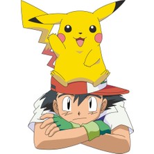 Sticker Master Pokemon Hello Picachu with Ash Sticker Oto Motor Pc Etiket