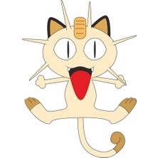 Sticker Master Pokemon Meowth Sticker Oto Motor Pc Etiket