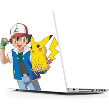 Sticker Master Pokemon Go Ash And Picachu Laptop Sticker Oto Motor Pc Etiket