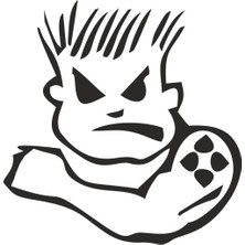 Sticker Master Angry Man Sticker Oto Motor Pc Etiket