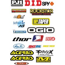 Sticker Master Motosiklet Sponsor Sticker Seti 2 Oto Motor Pc Etiket
