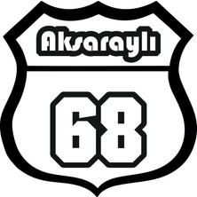 Sticker Master Aksaraylı 68 Sticker Oto Motor Pc Etiket