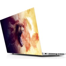 Sticker Master Lion Scream Laptop Sticker 15.6 İnç (27 x 38 cm) Oto Motor Pc Etiket