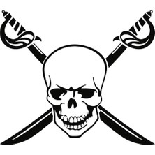 Sticker Master Blade Skull Sticker Oto Motor Pc Etiket