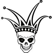 Sticker Master Joker Skull Sticker Oto Motor Pc Etiket