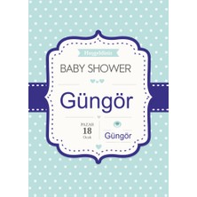 Sticker Master Mavi Puantiyeli Baby Shower Etiket Sticker Oto Motor Pc Etiket