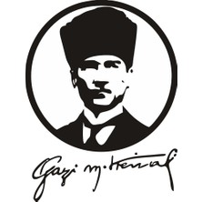 Sticker Master Mustafa Kemal Atatürk Sticker Oto Motor Pc Etiket