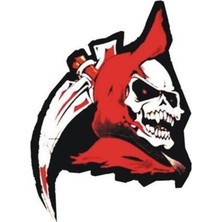 Sticker Master Kurukafa Red Sticker Oto Motor Pc Etiket