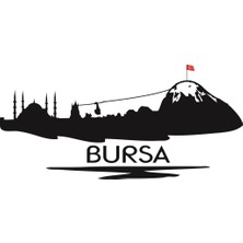 Sticker Master Bursa Siluet Duvar Sticker Oto Motor Pc Etiket