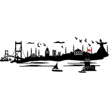 Sticker Master İstanbul Siluet Semazen Duvar Sticker Oto Motor Pc Etiket