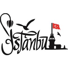 Sticker Master İstanbul Siluet Duvar Sticker Oto Motor Pc Etiket
