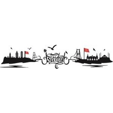 Sticker Master İstanbul Siluet Duvar Sticker 5 Oto Motor Pc Etiket