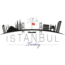 Sticker Master İstanbul Siluet Duvar Sticker 13 Oto Motor Pc Etiket