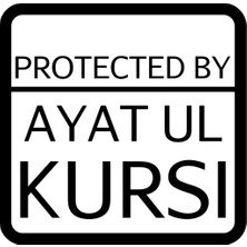 Sticker Master Protected By Ayal Ul Kursi (Ayetel Kürsi Sticker) Oto Motor Pc Etiket