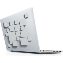 Sticker Master 3D Gray Laptop Sticker Oto Motor Pc Etiket