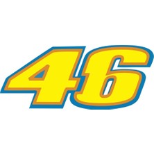 Sticker Master 46 Rossi Sticker Oto Motor Pc Etiket