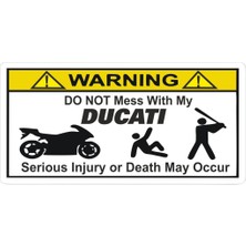 Sticker Master Do Not Mess My Ducati Sticker Oto Motor Pc Etiket