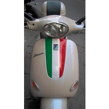 Sticker Master Vespa İtalyan Ön Şerit Sticker Oto Motor Pc Etiket