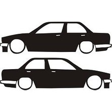 Sticker Master Bmw E-30 Basık Araç Sticker Oto Motor Pc Etiket