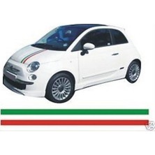 Sticker Master Fiat 500 Ön Kaput İtalyan Şerit Oto Motor Pc Etiket