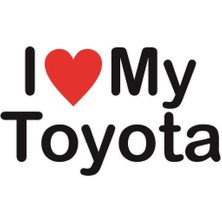 Sticker Master I Love My Toyota Oto Motor Pc Etiket