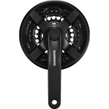 SHIMANO Crankset 6/7/8-Speed Black Fc-Ty301 42/34/24T 175Mm