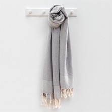 Denizli Concept Retro Peştemal %100 Karde Pamuk Antrasit 95x170 cm Hızlı Kuruyan Havlu Alternatifi