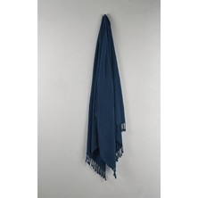 Denizli Concept Taşlanmış Peştemal  Pamuk Petrol Mavi 95 x 170 cm Yumuşak ve Hızla Kuruyan