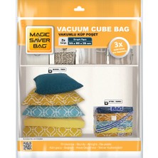 Magic Saver Bag 2'li Küp Vakumlu Poşet Seti (L)
