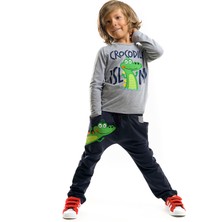 Denokids Timsah Adası Erkek Çocuk T-shirt Pantolon Takım