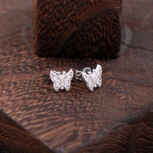 Sümer Telkari Kelebek Gümüş Küpe 2313