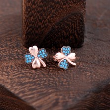 Sümer Telkari Yoncalı Rose Gümüş Küpe 2345