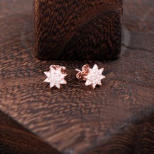 Sümer Telkari Yıldızlı Rose Gümüş Küpe 2379