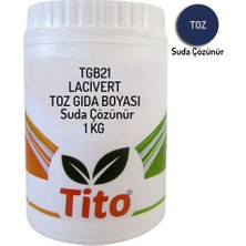 Tito TGB21 Toz Lacivert Gıda Boyası Renklendirici Suda Çözünür - 1 kg