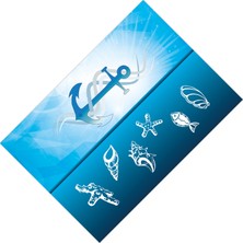 Cici Odam Büyük Çapa Balık Desenli Erkek Çocuk Odası Tasarımsı-80x150