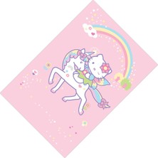 Cici Tasarım Hello Kitty Atlı Pembe Çocuk Odası Tasarımsı-80x150