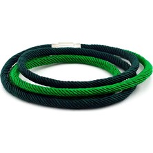 Solfera Koyu Ve Açık Yeşil Çift Sıra Manyetik Klips Erkek Bileklik Bt468