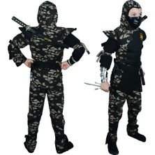 Hkostüm Askeri Komando Ninja Çocuk Kostümü 11-12 Yaş