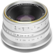 7artisans Objektif 7Artisans 25mm F1.8 Manual Focus Prime Fixed Lens