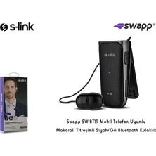 S-Link Swapp Makaralı Titreşimli Bluetooth Kulaklık Siyah/Gri