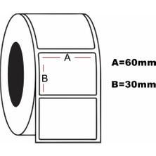 Seles Termal Barkod Etiketi 30X60 Mm