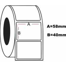 Seles Termal Barkod Etiketi 40X58 Mm