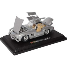 Burago 1/24 Ölçek 1954 Mercedes-Benz 300 SL Klasik Model Araba - Gri