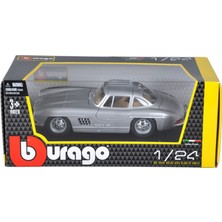 Burago 1/24 Ölçek 1954 Mercedes-Benz 300 SL Klasik Model Araba - Gri