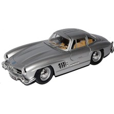 Burago 1/24 Ölçek 1954 Mercedes-Benz 300 SL Klasik Model Araba - Gri