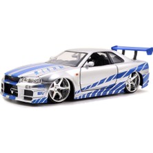 Jada Toys 1/24 Ölçek Fast and Furious Brian's Nissan Skyline GT-R Model Araba