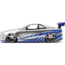 Jada Toys 1/24 Ölçek Fast and Furious Brian's Nissan Skyline GT-R Model Araba